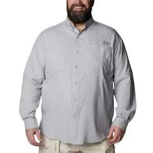 Columbia PFG Tamiami II Long Sleeve Angler’s Fishing Shirt in Cool Gray Men XL